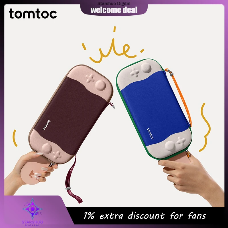 Чехол для переноски Tomtoc Switch 2, защитный чехол для портативной игровой консоли, коллекция ce Cream, портативная тонкая сумка для хранения