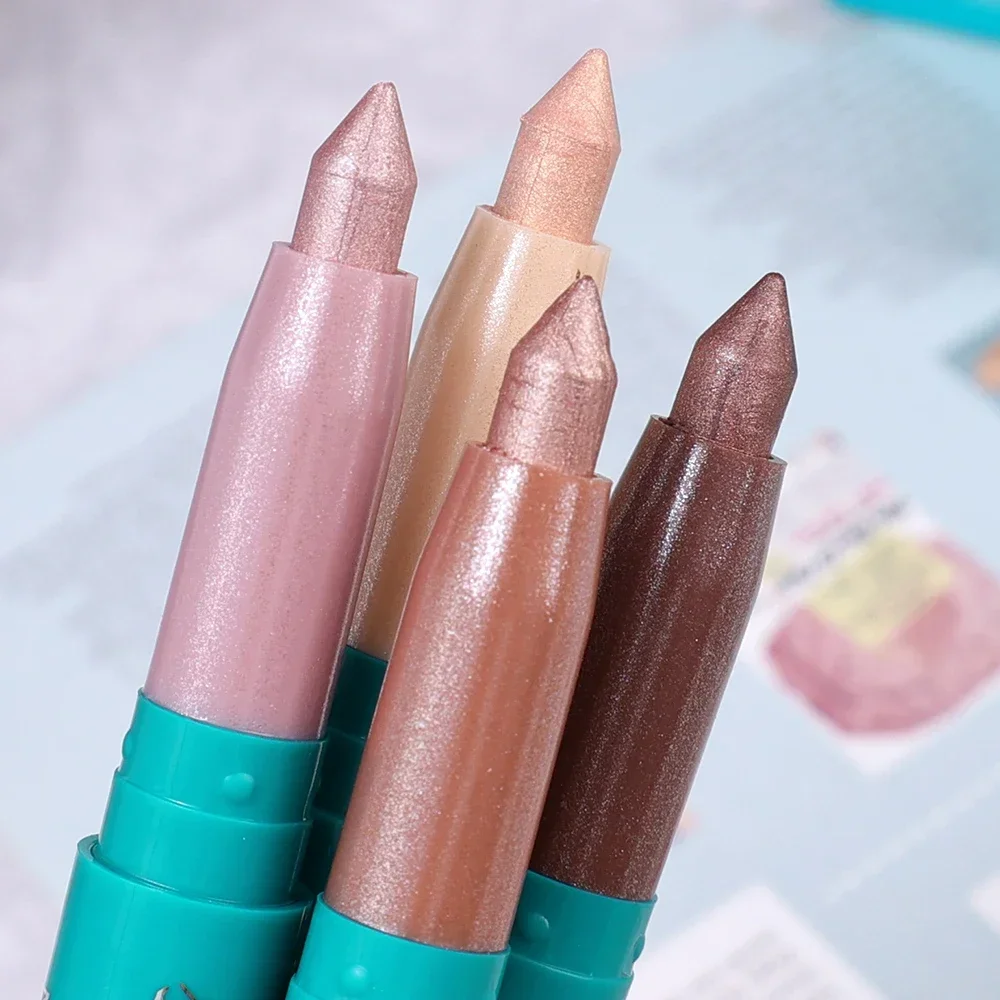 Parelmoer Oogschaduw Potlood Glitter Zijderupsen Voering Markeerstift Langdurige Matte Oogschaduw Stok Ogen Make-Up Cosmetica