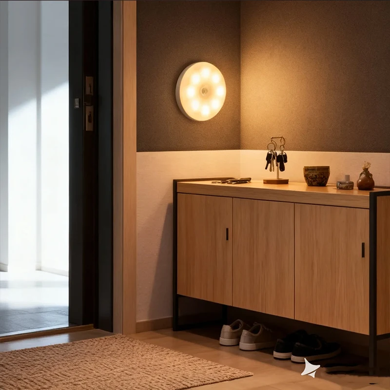 

Светодиодный ночник с датчиком движения \ USB перезаряжаемый ночник для кухонного шкафа * лампа для гардероба @ лестница беспроводной светодиодный светильник для шкафа