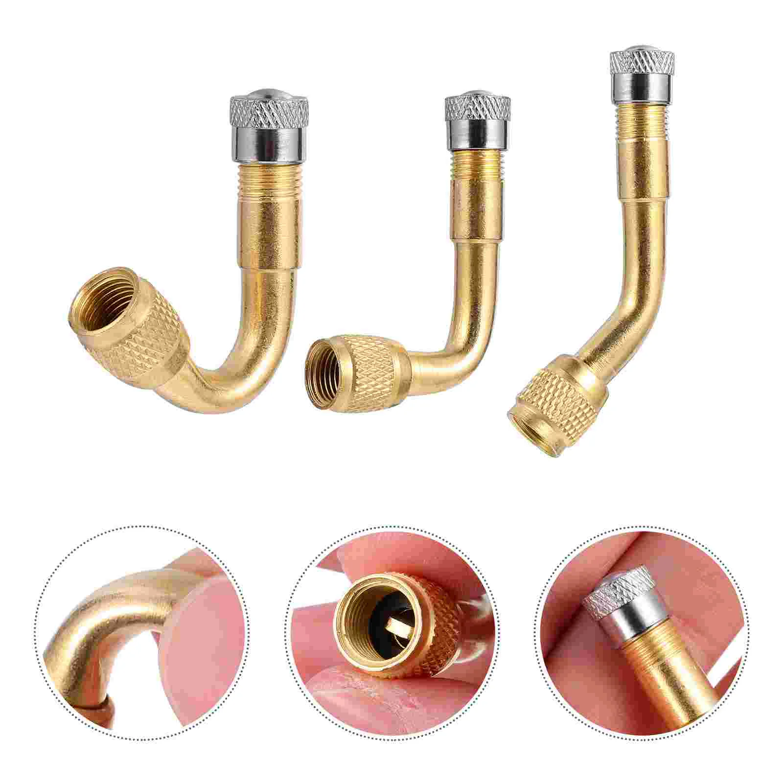 

Motorcycle Tires Valve Extenders Stem Lengthen Universal Car Adaptor Golden Copper