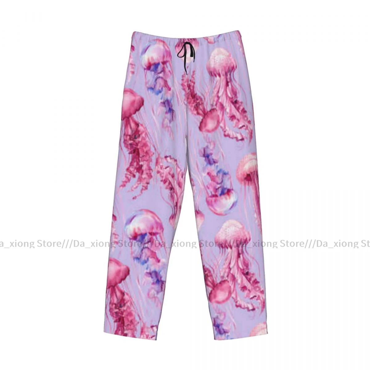 Men's Casual Pajama Sleeping Pants Jellyfish Illustration Lounge Loose Trousers Comfortable Nightwear