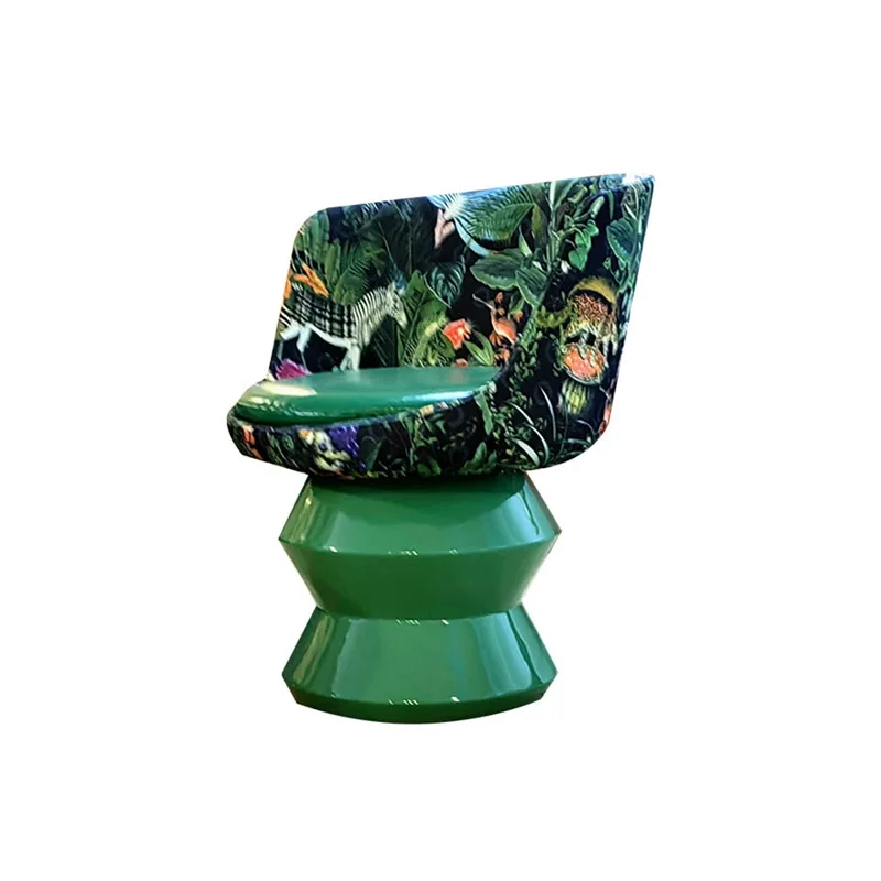 Flower cloth two-color fiberglass fiber reinforced plastic negotiation chair model room villa fabric