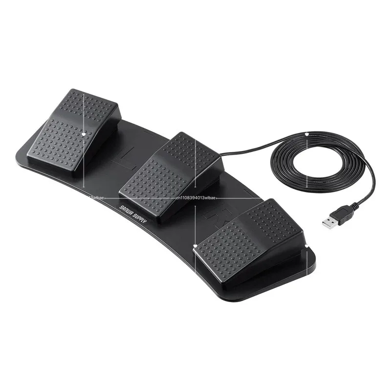 For Wired USB Foot Pedal Mouse, 3 Keys Shortcut Foot Switch Pedal Controller 400-MA179