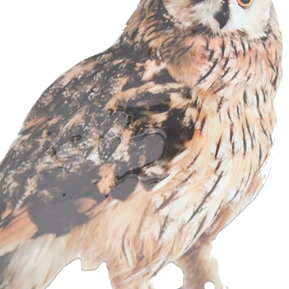 Decorative Owl Hanging Pendant Garden Bird Deterrent Ornament Reflective Wall Decor For Outdoor Backyard Patio Tree Decoration
