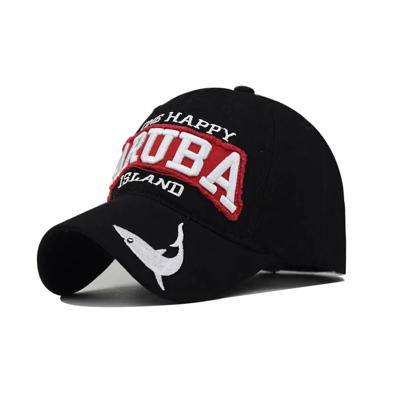 

New Outdoor Trendy Aruba Embroidered Baseball Cap Snapback Hat For Men And Women Washed Vintage Hat