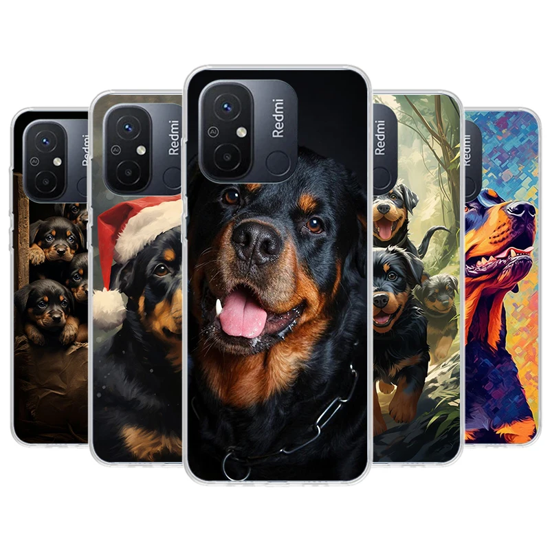 Rottweiler Dog Rottie Phone Case For Xiaomi Redmi 12 12C 10 10C 10A 9T 9C 9A 9 8 8A 7 7A 6 6A K20 K30 K40 Pro S2 Fundas Cover