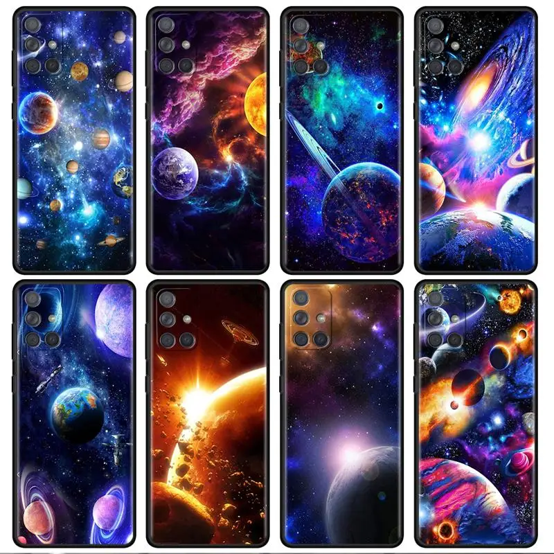 Planets Space Venus Sun Mars Case For Samsung Galaxy A54 A52 A14 5G A53 A12 A13 A71 A23 A34 A33 A21s Phone Cover