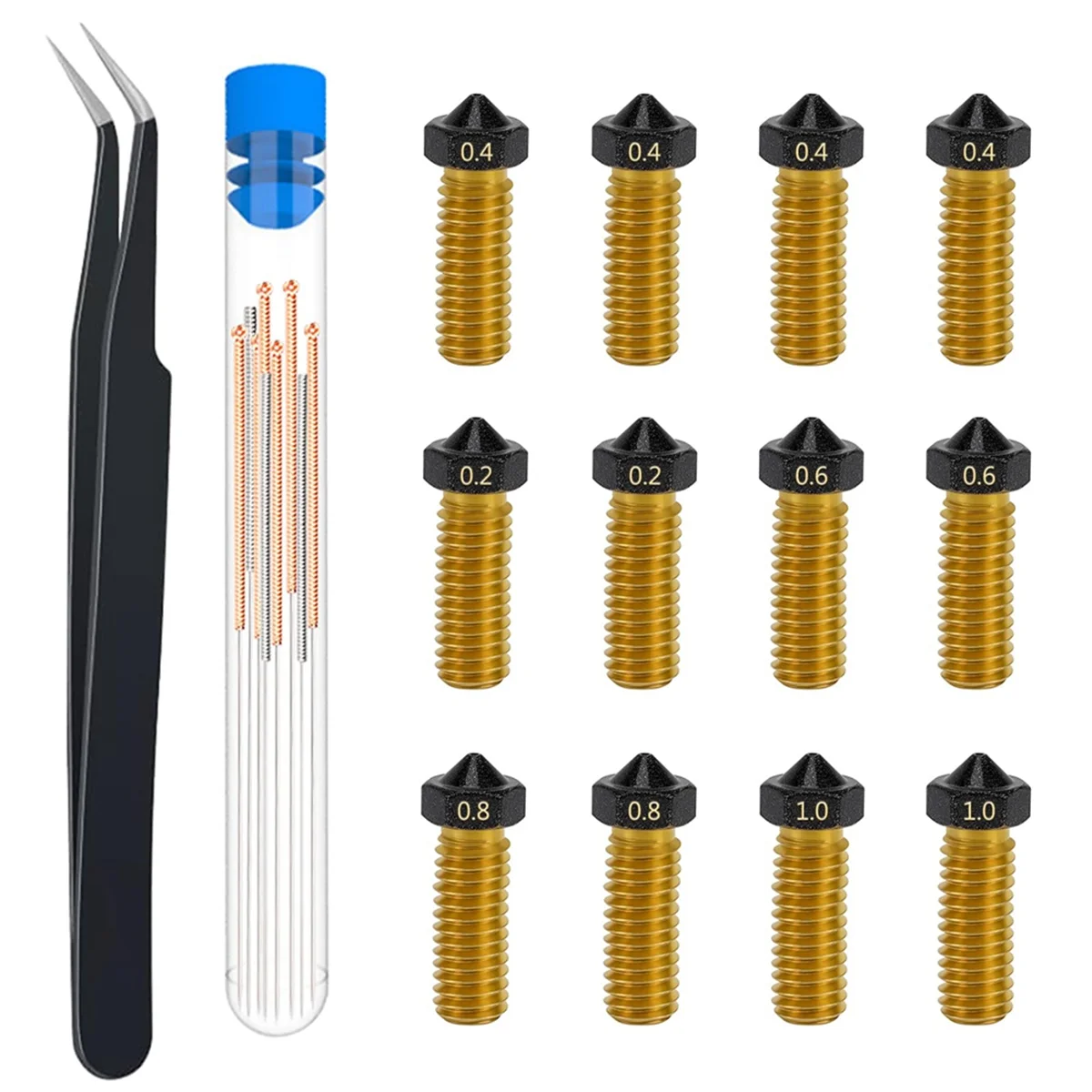 

PTFE Hotends Brass комплект сопел-M6 Thread комплект сопел 3D Printer Parts для Anycubic Vyper,Kobra Plus,Kobra Max