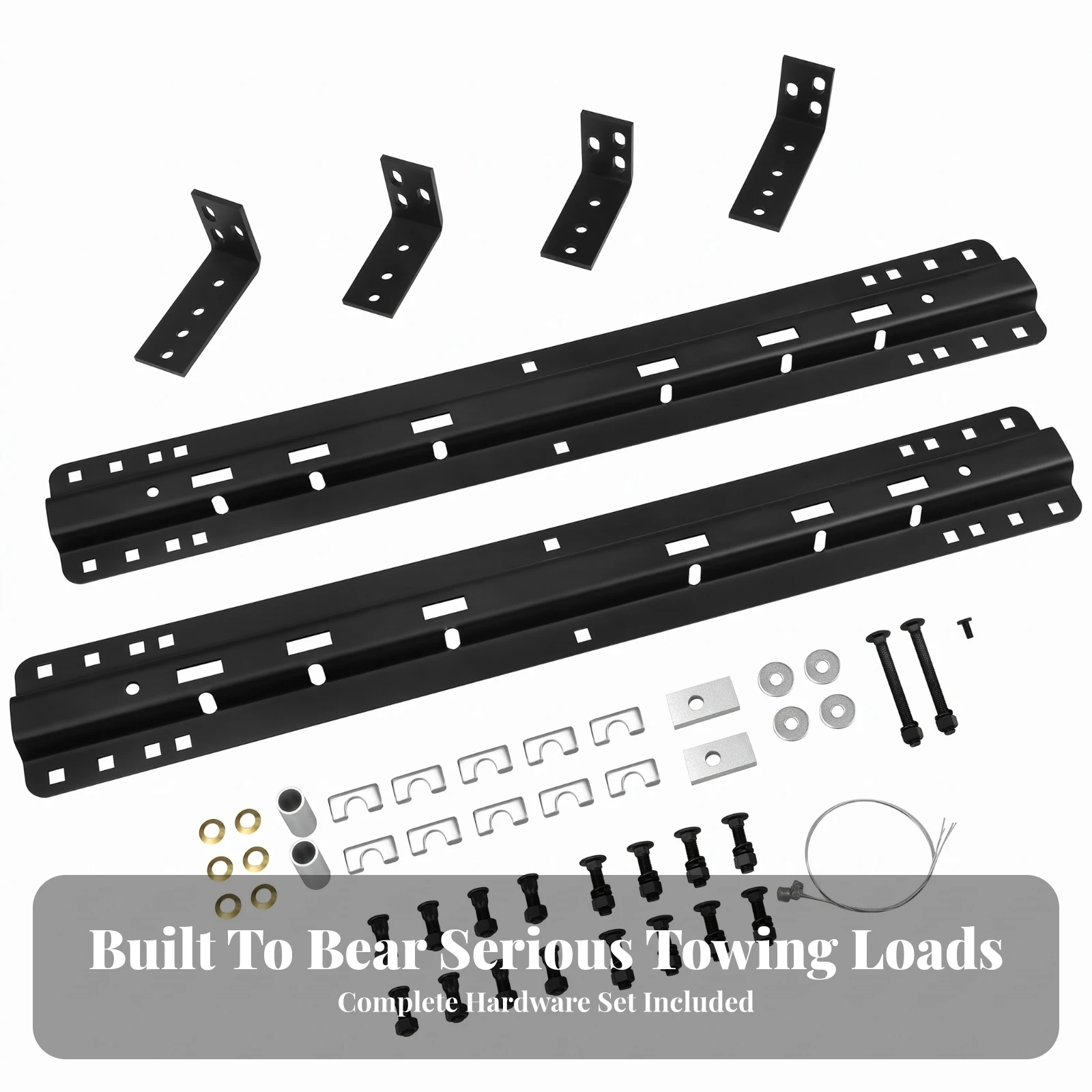 Trailer Hitch Mounting Rail Heavy-Duty Hitch Mounting Kit with Hardware Hardware Kit Long-Lasting Installation Brackets Sturdy