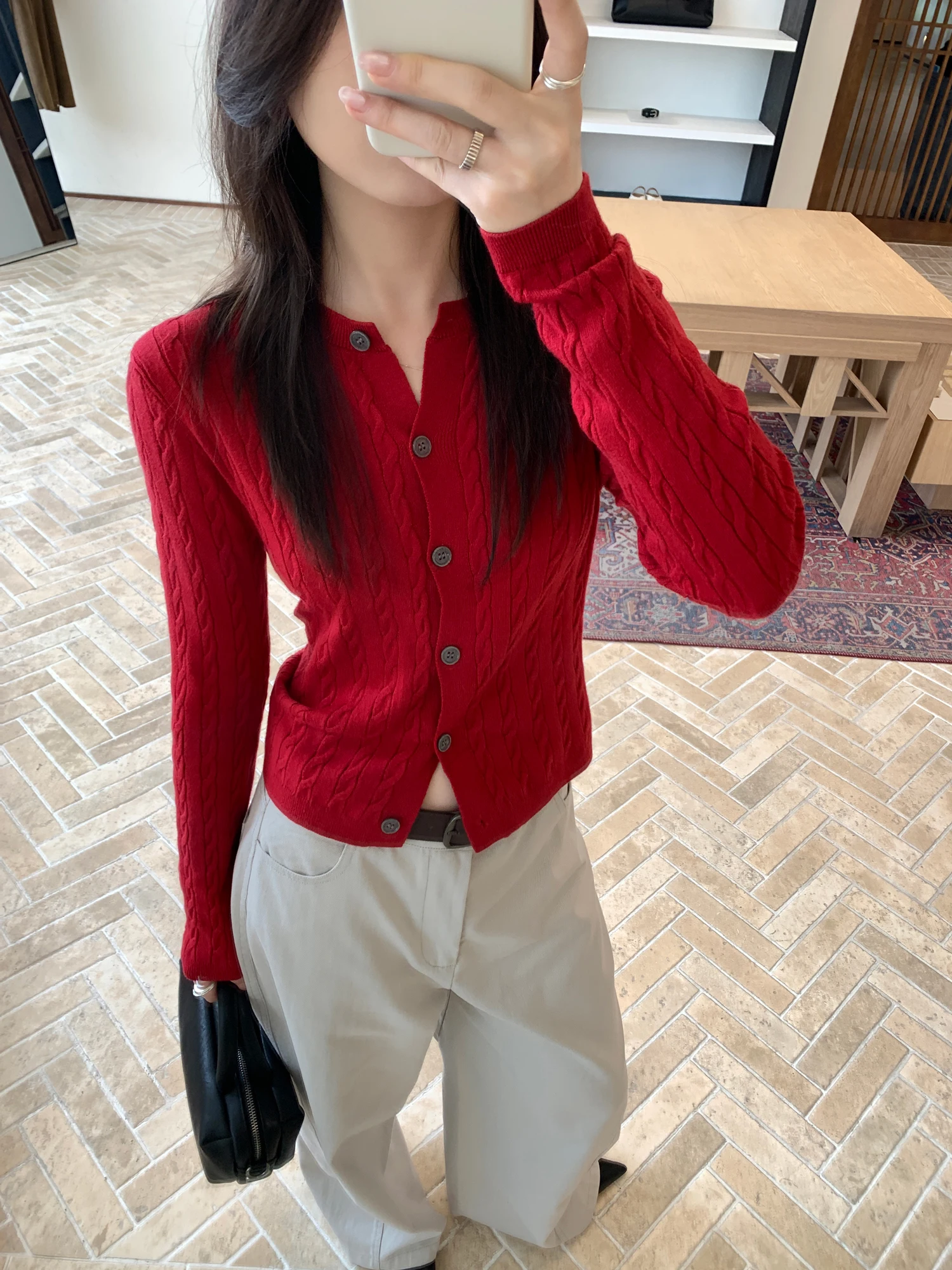 

4colors SML korean style Women Spring Autumn Slim Classic Basic Twist Knitted Sweater Elegant Knitwear Cardigans female(xy4002