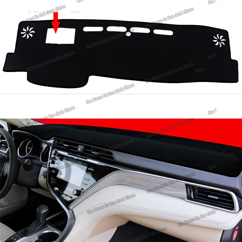 

car dashboard mat non-slip rear pad carpet for toyota camry 2019 2020 2018 70 v70 xv70 trd accessories sport edition 2021 2022