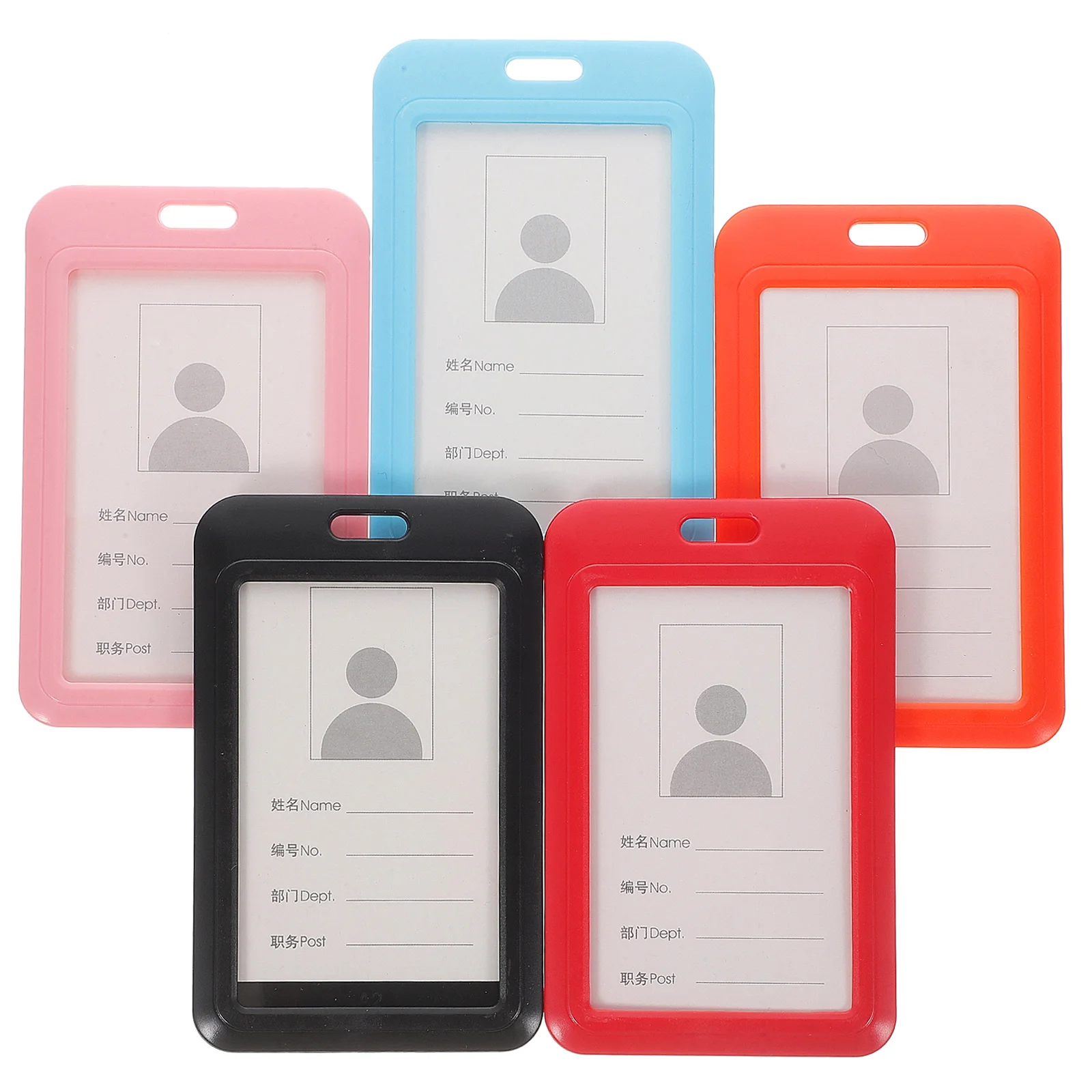 5 قطعة غطاء منزلق معرف شارة حامل الحبل لموظفي المكتب أوراق الاعتماد حامي حافلة تمرير حافظة المفاتيح محفظة غطاء Pp #2