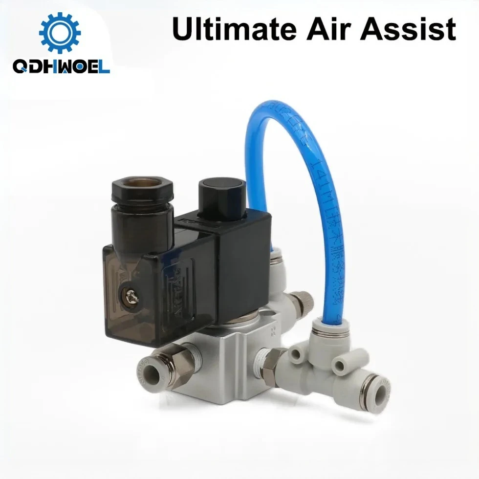 QDHWOEL CO2 Automatic Airflow Complete Set Ultimate Air Assist For CO2 Laser Cutting & Engraving Machine