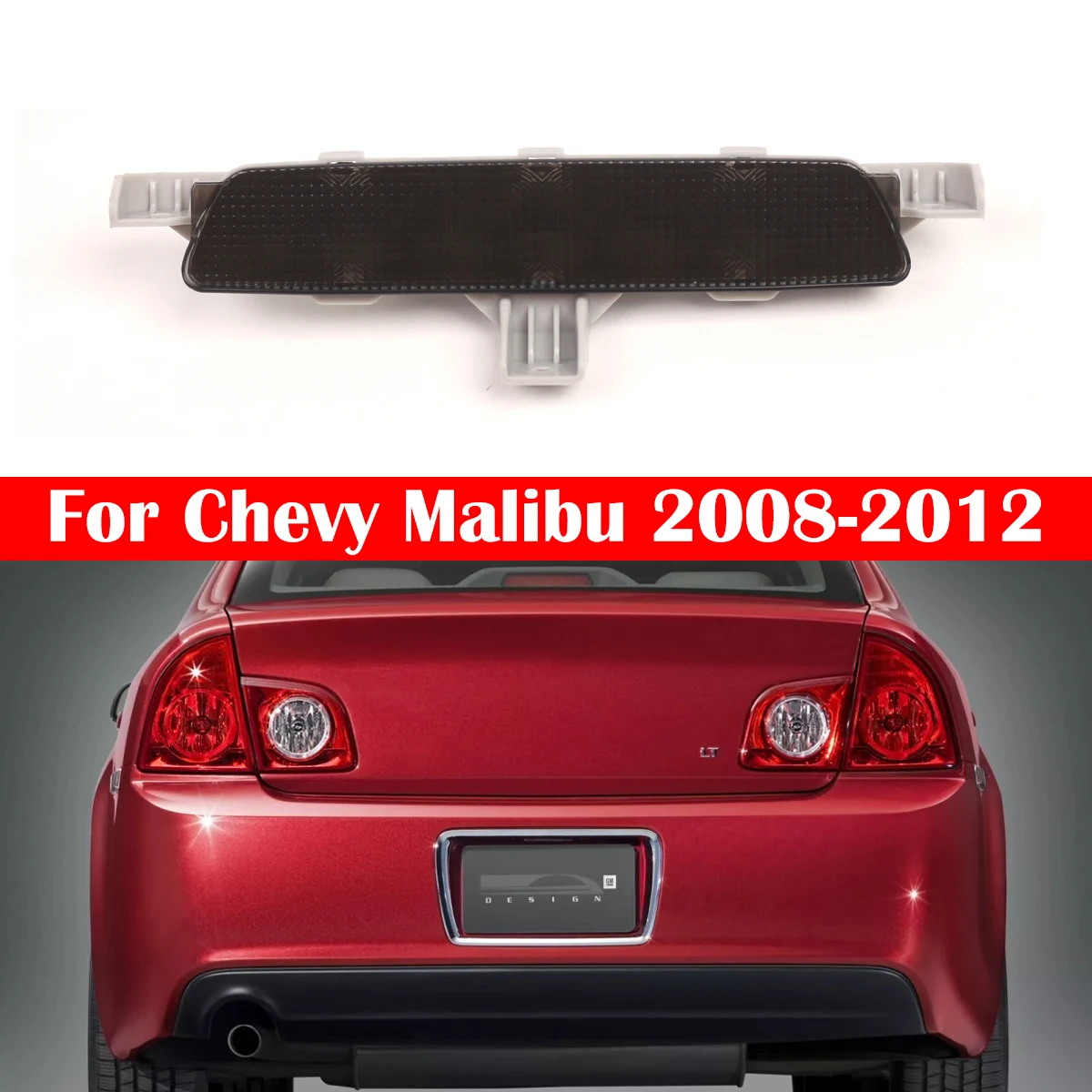 

For Chevy Malibu 2008-2012 1Pcs Brand New Black LED High Mounted Third Brake Light Stop Lamp 15271122 Car Accessories