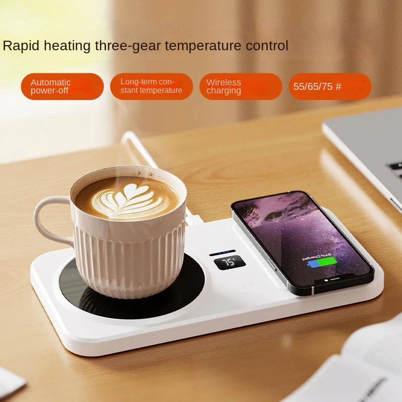 

Popular New Product Four-In-One Smart Thermostatic Coaster for Mobile Phones, Watches, Earphones, Wireless Charging and Heating Base Gift