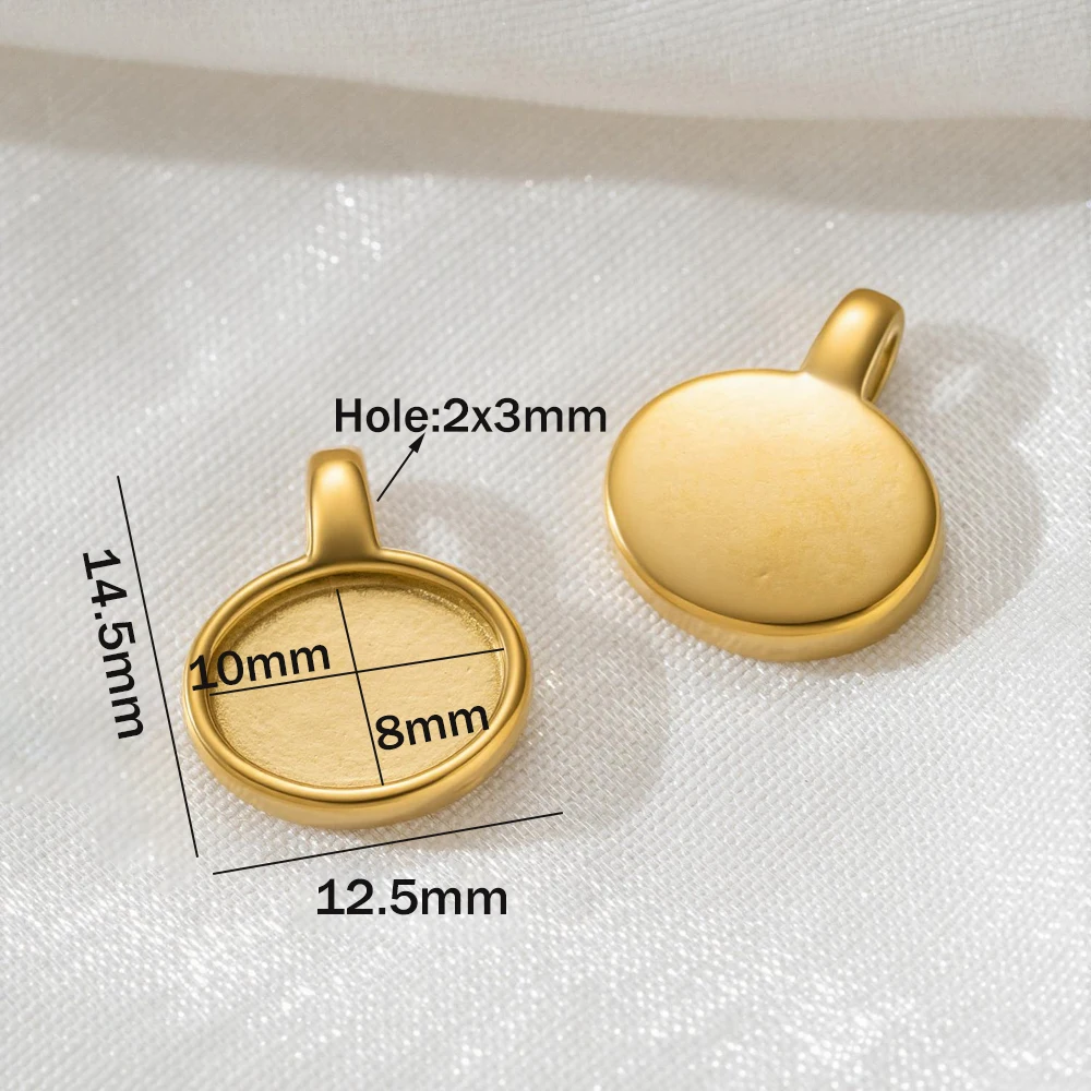 5pcs Stainless Steel Gold Roun - Resin Craft Supplies recension och pris