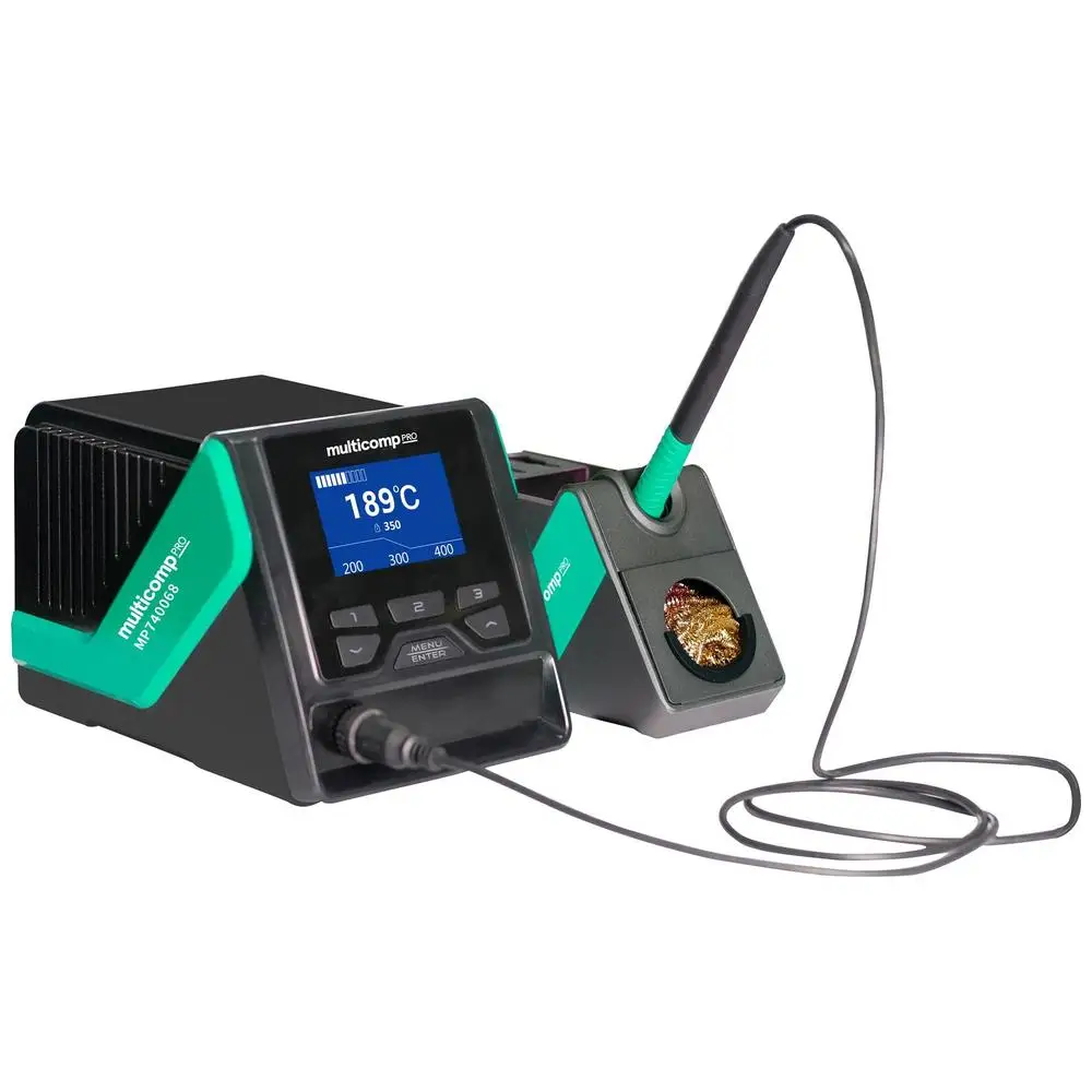 150W 480°C Soldering Station with User Friendly Interface and Automatic Tool Recognition 3 Temperature Set Points Stand Iron Tip
