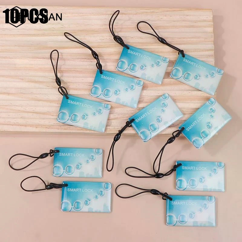 10Pcs 5*3cm 13.56Mhz IC Card Tuya TTlock BLE Electronic Smart Door Lock Card Digital Smart Fingerprint Locks Unlock RFID Card