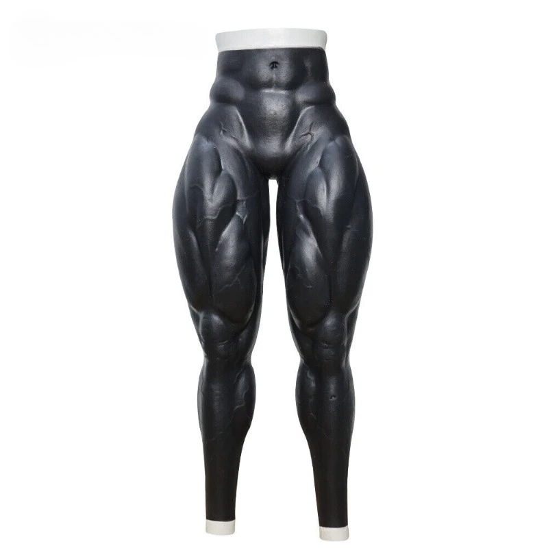 

Black Silicone Fake Realistic Muscle Pants for Cosplay Costume Props
