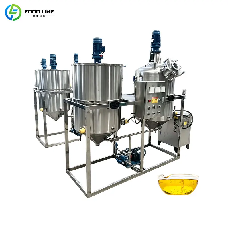 Continuous Crude Oil Refining Line Closed Negative Pressure Purification Unit Vending Sale Support Custom