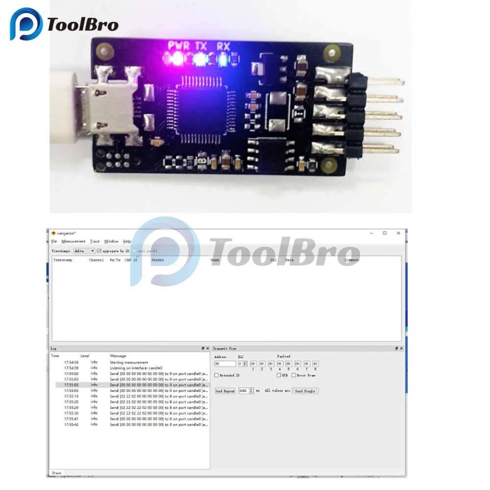 5V CANdleLight USB to CAN Canbus Debugger Analyzer Adapter Board CAN Isolation Bus Analyzer Module with LED Indicator