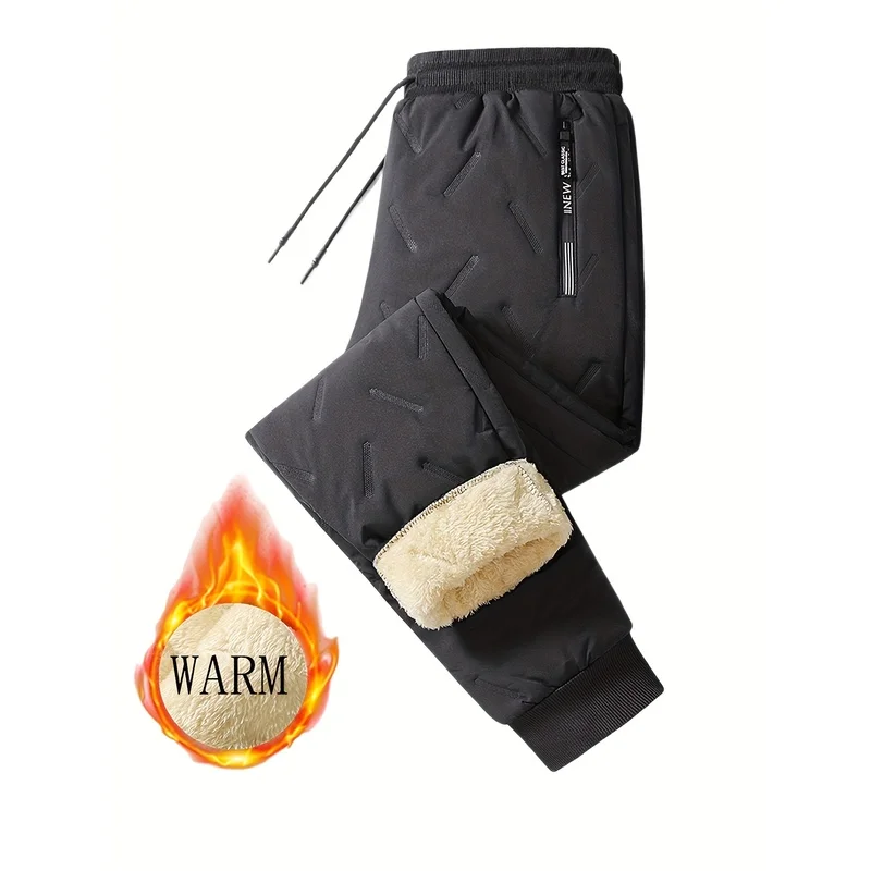 Winter Men's Plush Sports Pants Straight Leg Pants Cold And Warm Christmas Gifts Essential Clothing winter Clothing Discounts