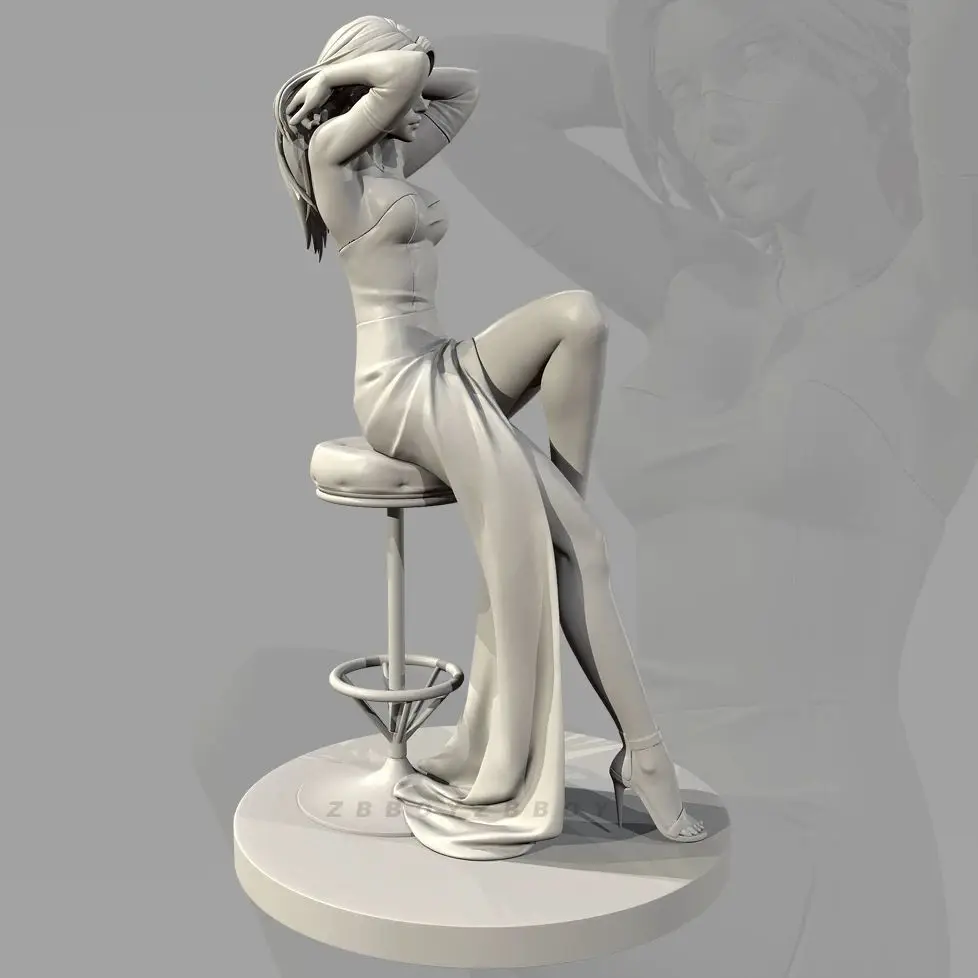 50mm 75mm 90mm 3D Printed Model of Fashion Female Statue DIY Self-assembly and Coloring Figurine Miniature Craft Gift view 5