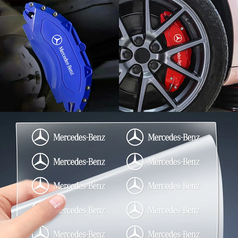 Heat Resistance Caliper Decals Wheel Decor Vinyl Stickers For Mercedes Benz AMG W205 C300 W203 W206 W108 W124 W126 W140 W168