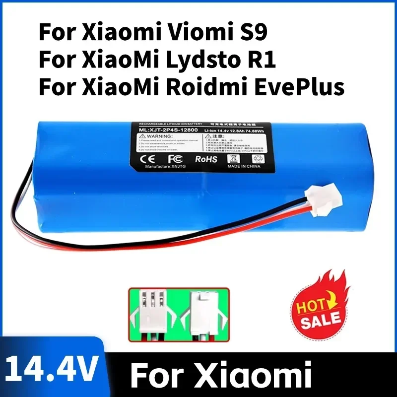 

14.4V 4S2P Battery pack ,Replacement For XiaoMi Lydsto R1 Roidmi Eve Viomi S9 Dreame D9 Robot Vacuum Cleaner battery