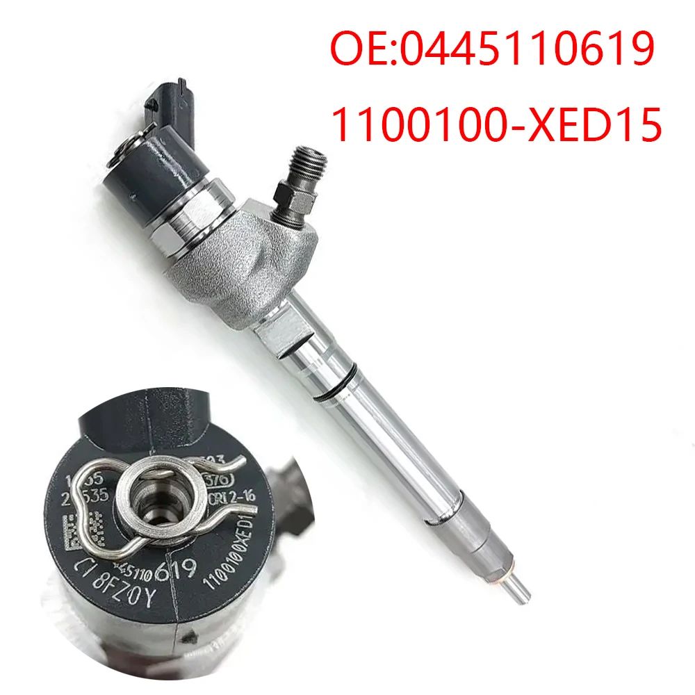 

For 0 445 110 619 Diesel Brandstofinjectie Mondstuk 0445110619 Common Rail Injector Set 0445 110 619 Voor Bosch 1100100xed15