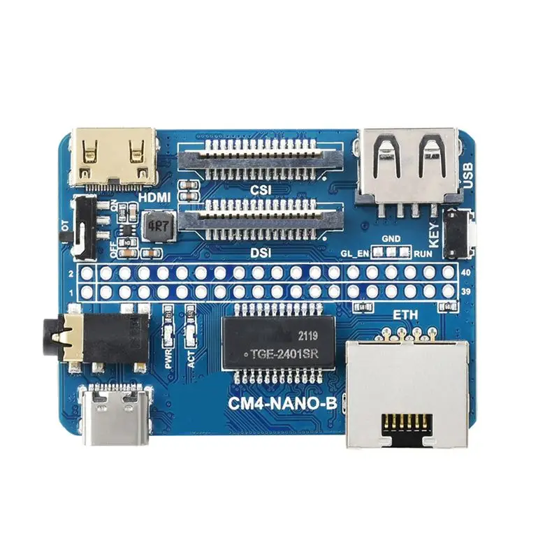 3X 5V Mini CM4 Ethernet Carrier Board For Raspi RPI Raspberry Pi Compute Module 4 Lite EMMC IO USB Expansion Board-Y41A