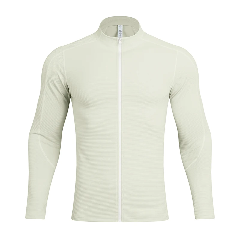 Unisex Quick - Dry Long - Sleeve Zip - Up Sports Jacket with  Pattern | Spring/Autumn Outdoor Running & Casual Versatile Wear