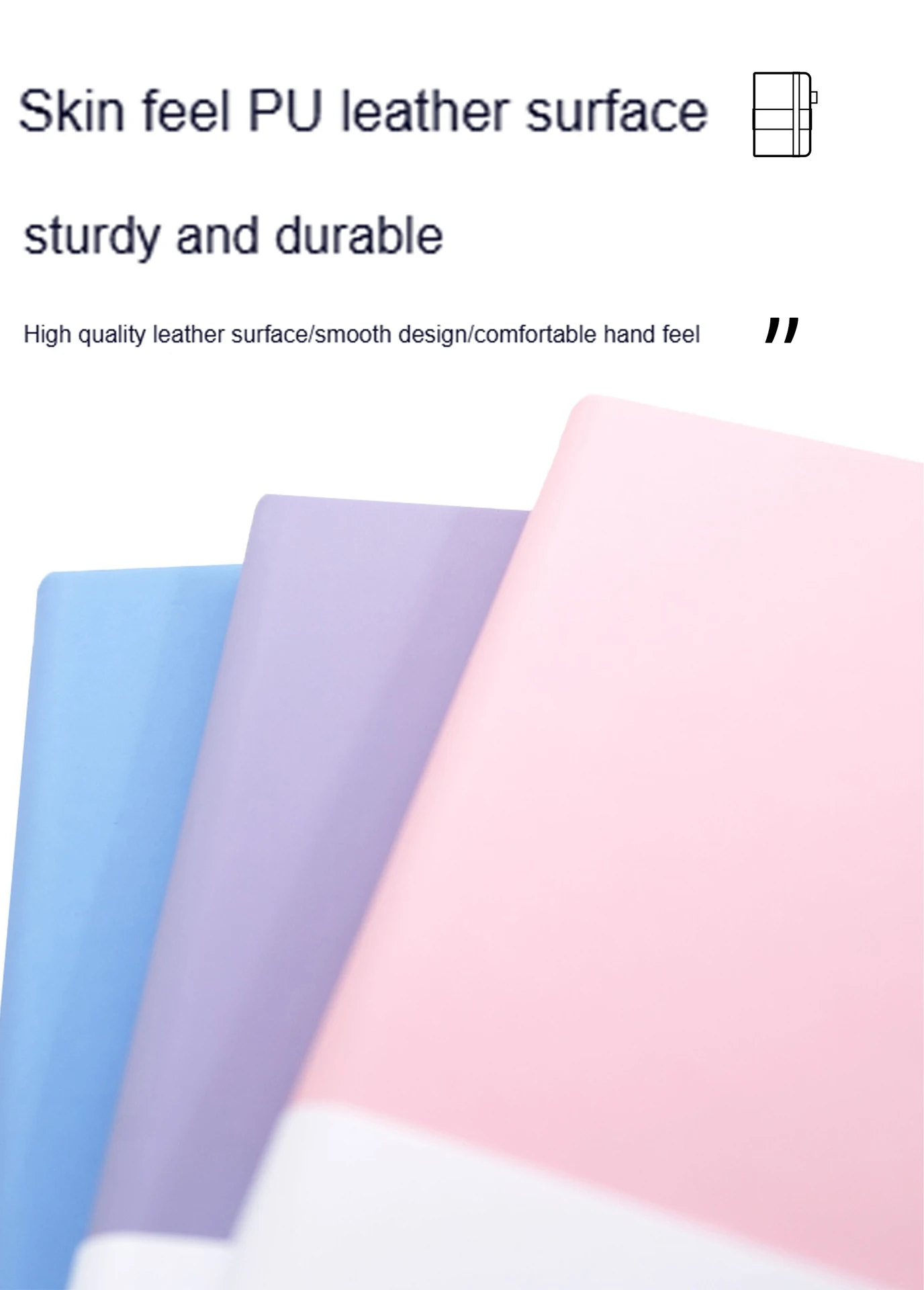 A5 Skizzenbuch mit Gummiband, kleines Notizbuch und Tagebücher, Schreibwaren, Tagebuch, Schreibblöcke, Büro- und Schulbedarf – Detail 2