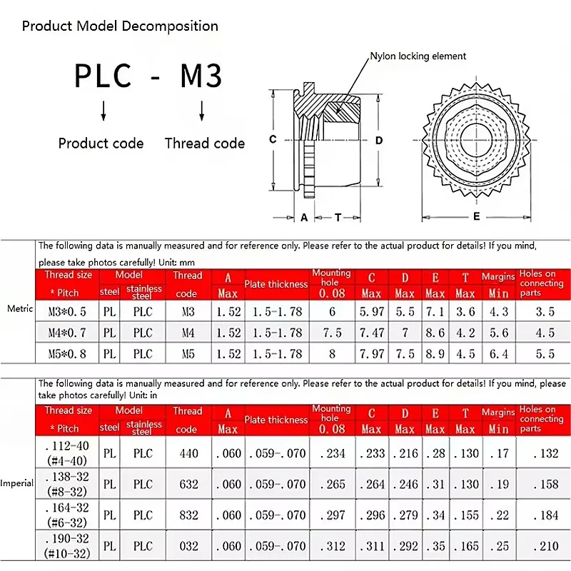 M3 M4 M5 440 632 832 032 Carbon Steel/Stainless Steel Self-Locking Press Rivet Locking Torque Vis Server Cabinet Insert Sheet