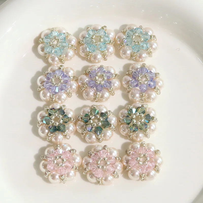 Shoe Charms 1Pc French Luxury Pearl Crystal Flower Star DIY Sweet Decor for Clogs Jelly Shoes Crystal Shoes Korean Princess