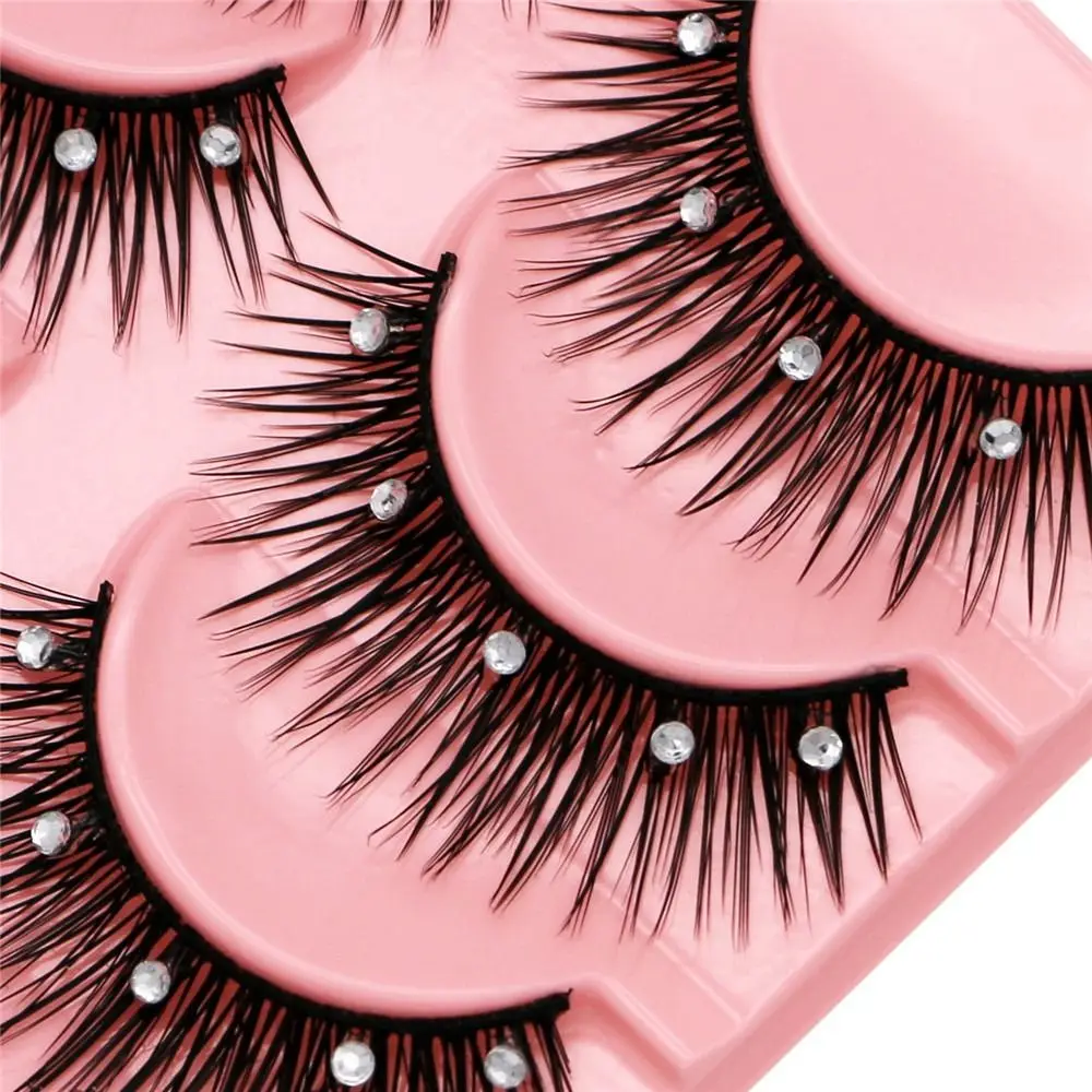 Shiny Spiky Glitter Women Beauty Handmade Diamond Manga Lashes Thick Long Eye Lashes Eye Extension False Eyelashes