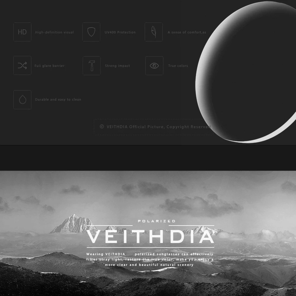 VEITHDIA Sonnenbrille Aluminium Männer Polarisierte UV400 Objektiv Sport Outdoor Fahren Brillen Zubehör Radfahren Gläser Für Männliche 6520 – Detail 8