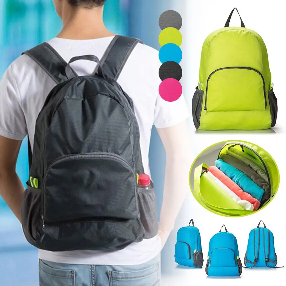 Large Capacity Waterproof Foldable Outdoor Backpack Ultralight Nylon Mountaineering Sports Travel Daypack Bag