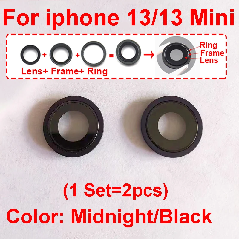 Rear Camera Glass Lens Metal Ring Bezel Cover For iphone 13 Mini 13 Pro 13 Pro Max Rear Back Camera Lens With Frame Bracket image 4