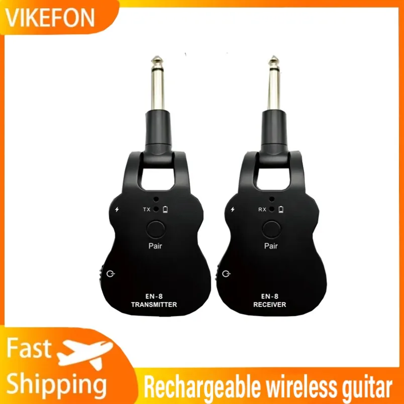 

2.4G Wireless Guitar Transmitter Audio EN-8 Guitar Wireless Transmitter Receiver For Electric Guitar Bass Durable Easy To Use