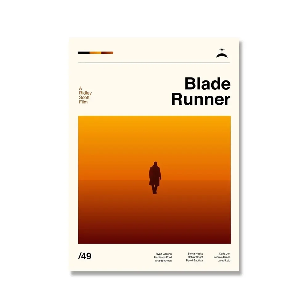 قماش اللوحة اللب الخيال الرجعية بين النجوم شفرة عداء 2049 ملصق وطباعة مجردة جدار الفن فيلم صورة ديكور غرفة نوم