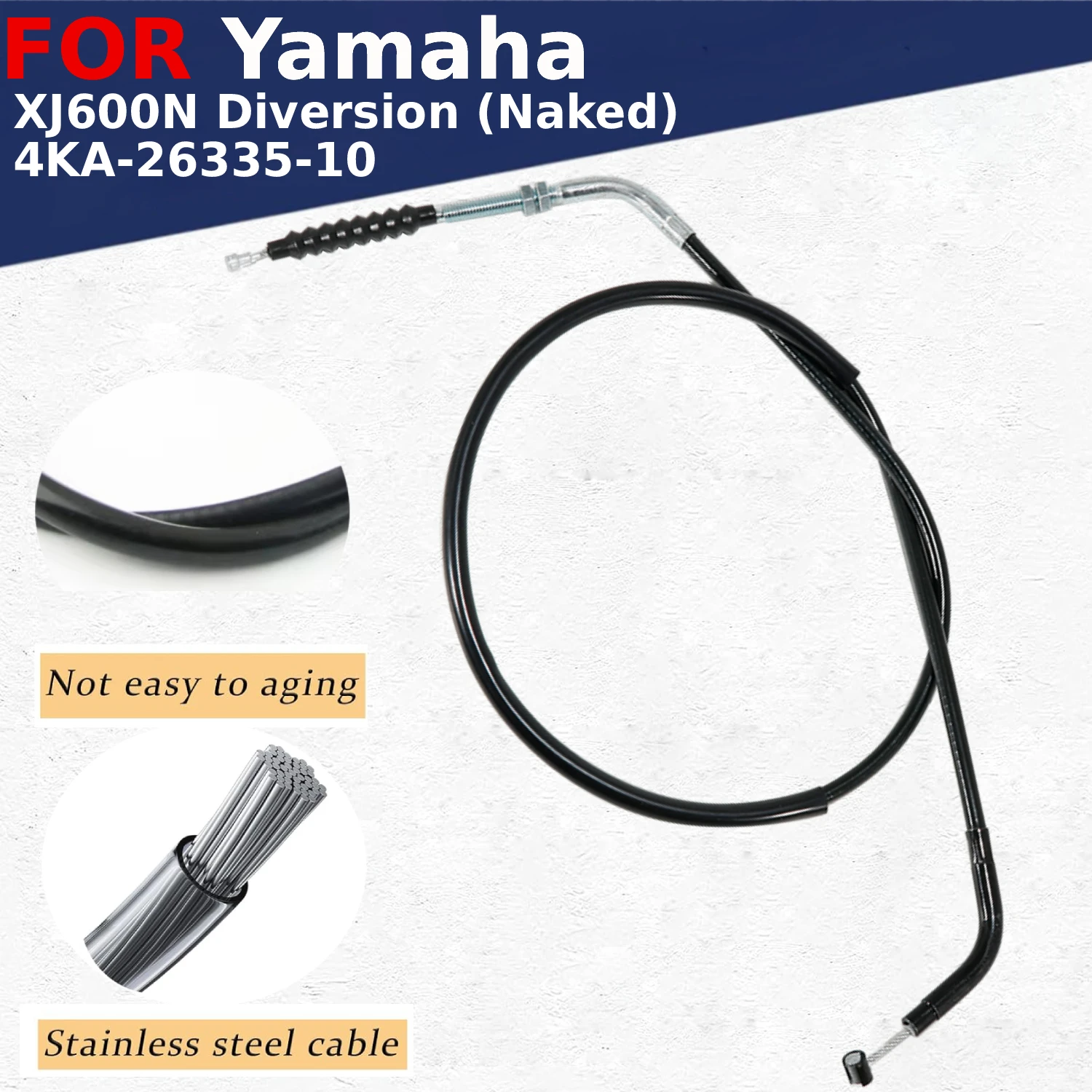

Motorcycle Parts Clutch Cable Pull Brake Line For Yamaha XJ600N Diversion (Naked) 1996 1997 1998 1999 2001-2003 OEM:4KA-26335-10