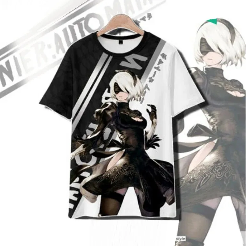 

Anime nier automata 3d t camisa masculina 2b yorha não. 2 tipo b 9s yorha não. 9 tipo s manga curta t-shirt engraçado gráfico