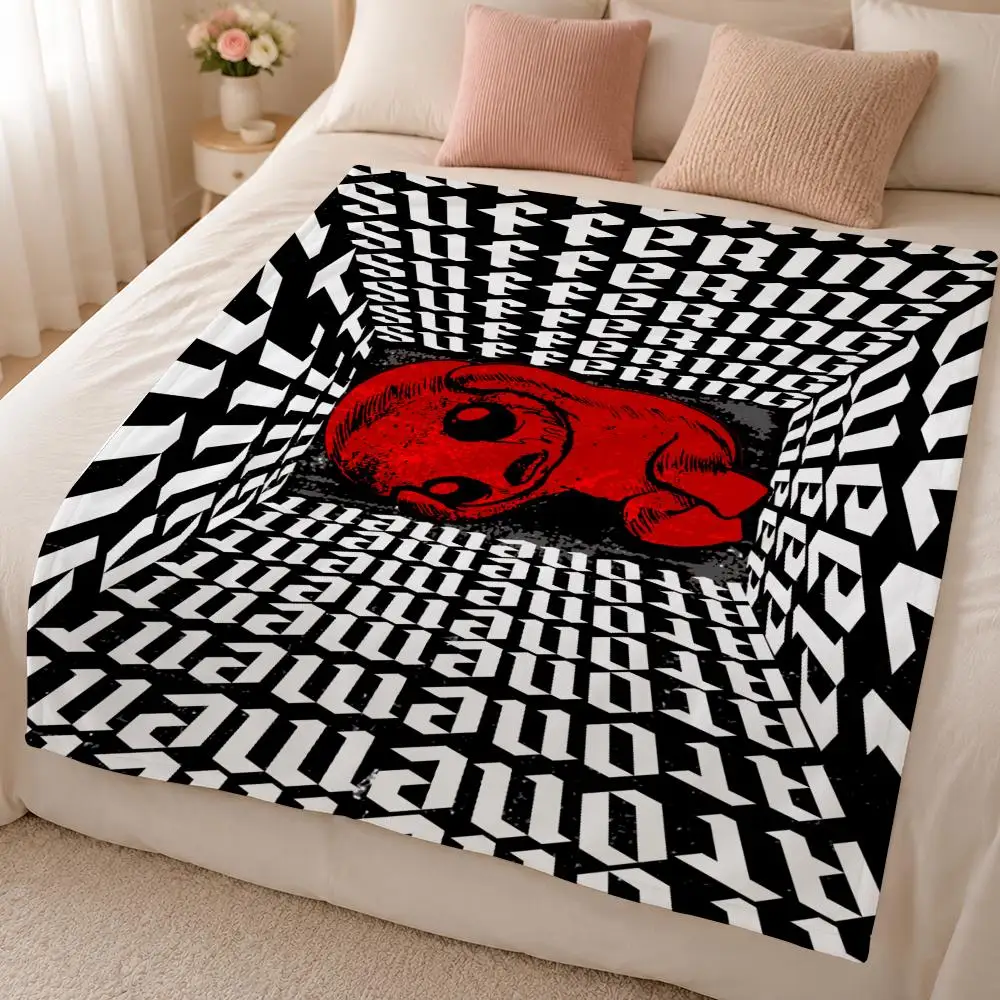 Game T-The Binding of Isaac Dark Indie Roguelike Throw 320g Soft Flannel Fleece Throw Blanket Cover Sofa Bed Dorm Nap Gift