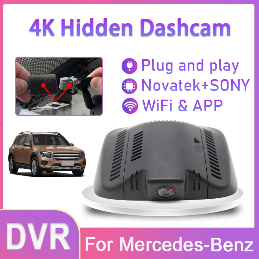 Plug And Play Wifi Car Dvr 4K Dash Cam Original For Mercedes-Benz MB GLK Series GLK300 GLK350 350 300 4MATIC 2012 2013 2014 2015