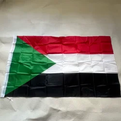 YIXIN FLAG  Sudan flag 150x90cm double side printed polyester hanging Sudan National flag Sultan banner for decoration