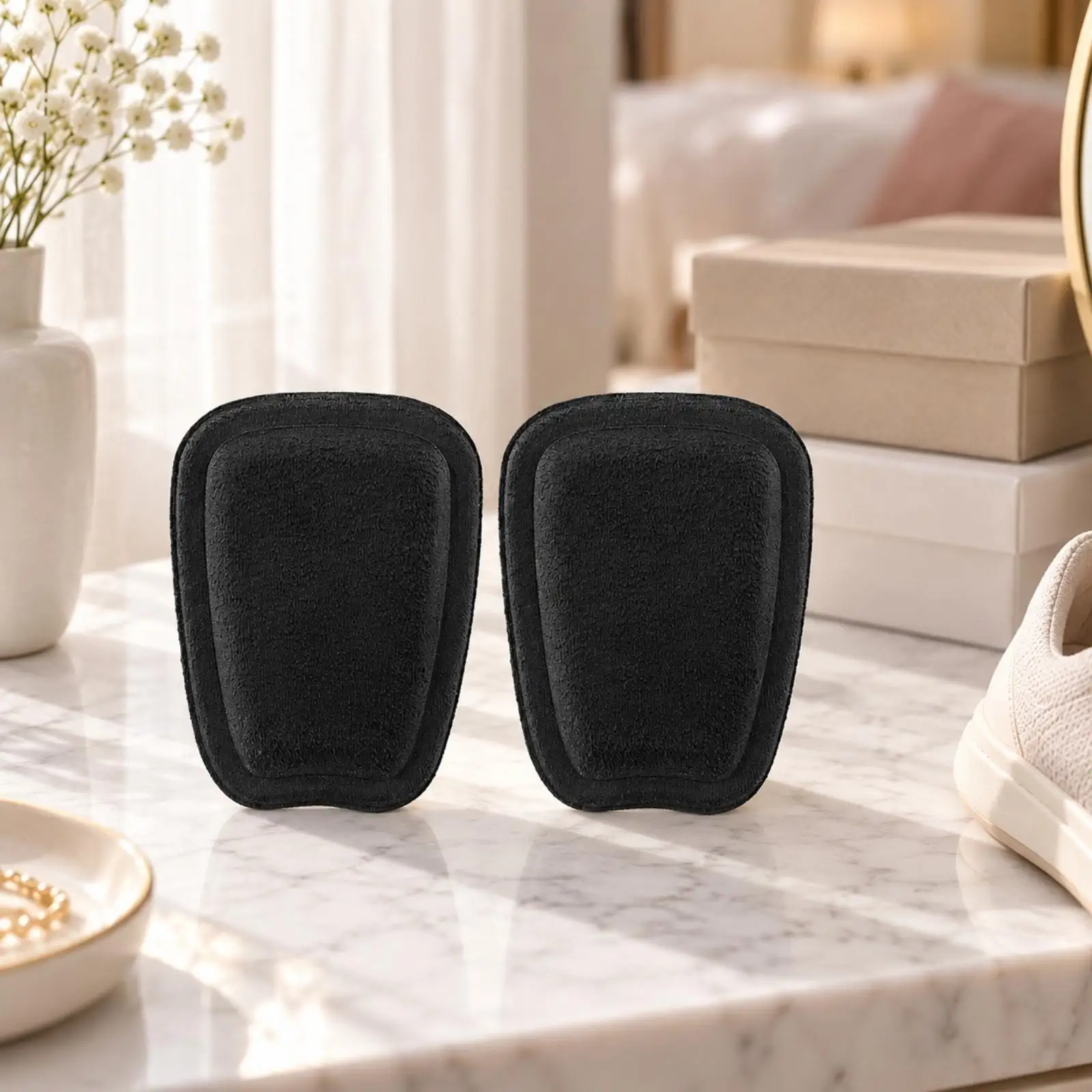 Faux Fur Shoe Tongue Cushion Pads for Loose Fit Sneakers Self Backing Inserts for Shoes Prevent Heel Slipping Everyday