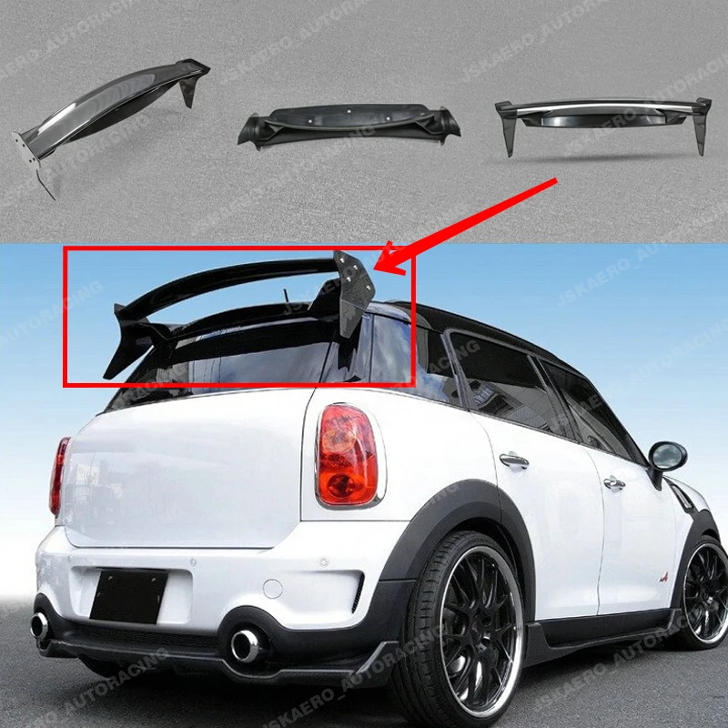 

For Mini Countryman 10-16 R60 Rear Spoiler Wing Lip Carbon Fiber + FRP Unpainted