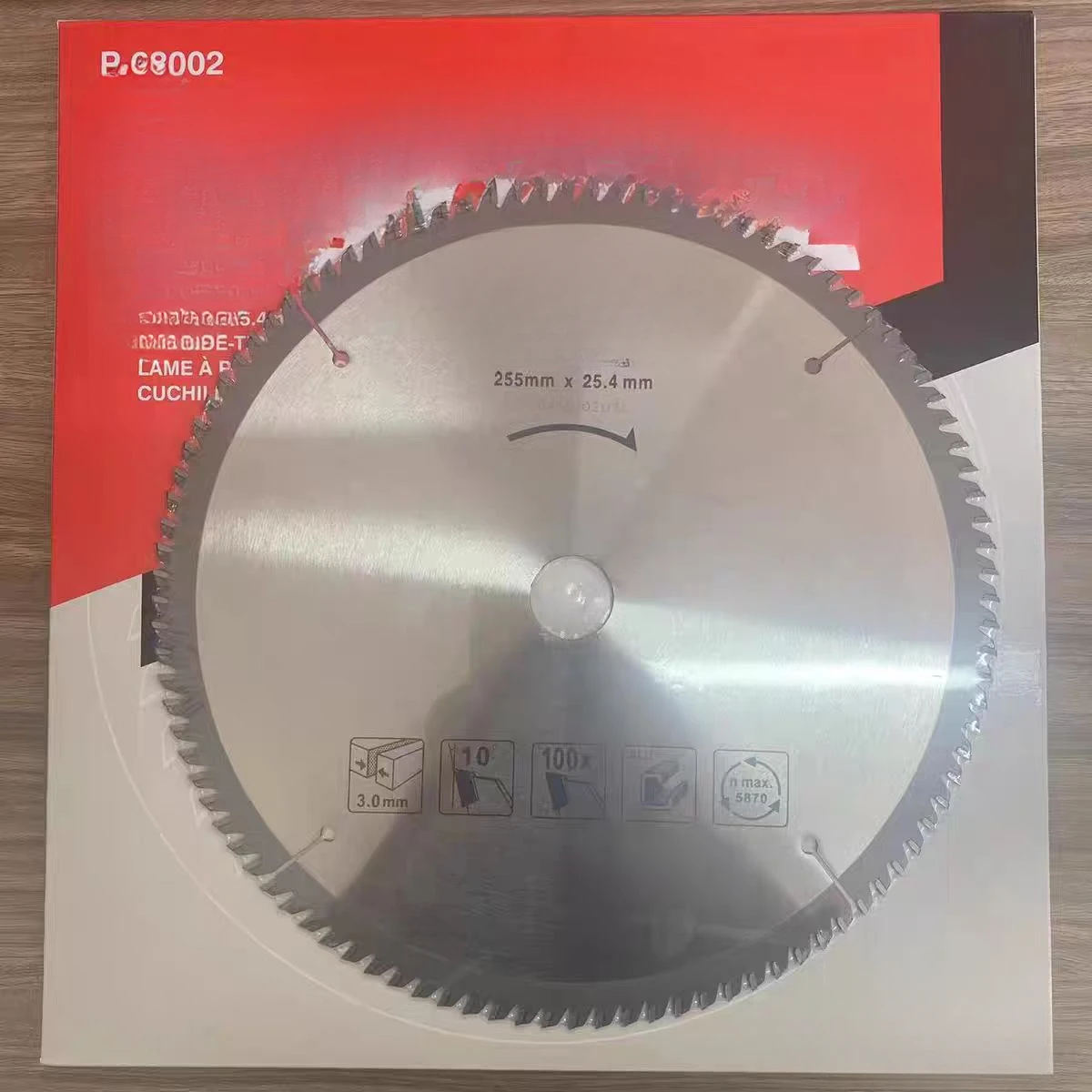 

255*25,4 машина для резки алюминия с 120 зубьями P-68002