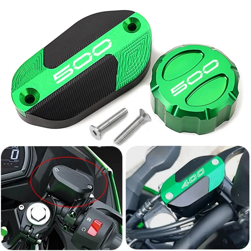 Imagen 1 del producto Para Kawasaki Ninja500 Z500 Ninja 500 SE 2024 2025 Ninja 400 Z400 accesorios de motocicleta cubierta de depósito de líquido de frenos tapa de tanque de aceite